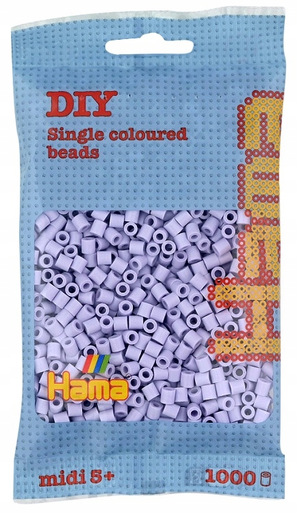 KORALIKI HAMA MIDI 1000 KORALIKÓW 207-106 KOLOR JASNA LAWENDA