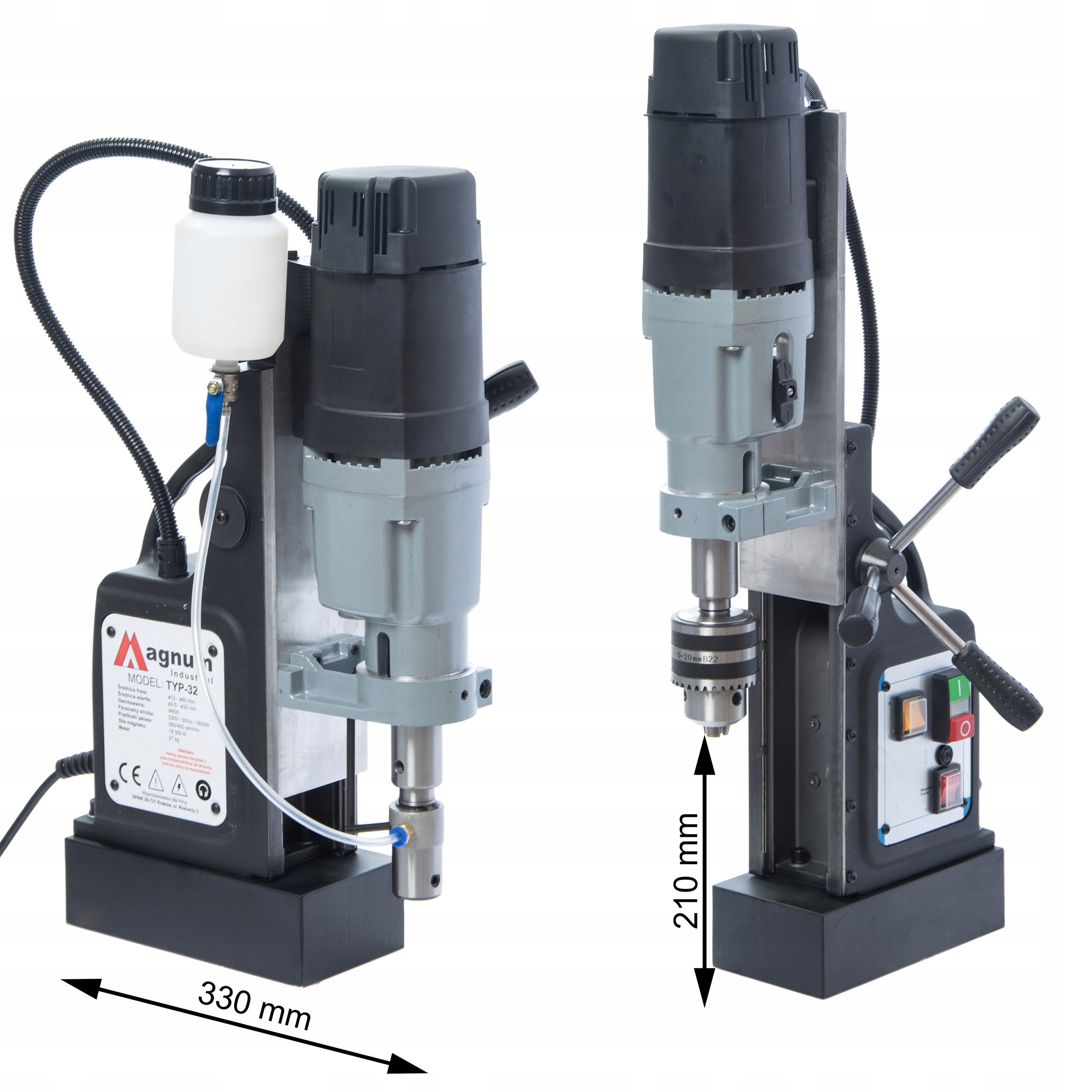WIERTARKA GWINCIARKA MAGNETYCZNA MAGNUM HGMD32-60 Typ wiertarka