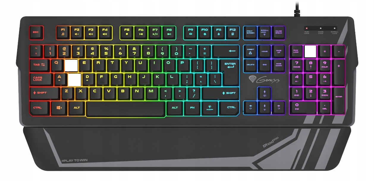 Klawiatura Genesis Rhod 350 RGB LED USB Gamingowa