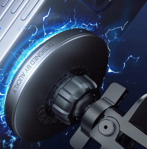 Magnetický držák do auta pro telefon MagSafe Nabíjení 15W Černý
