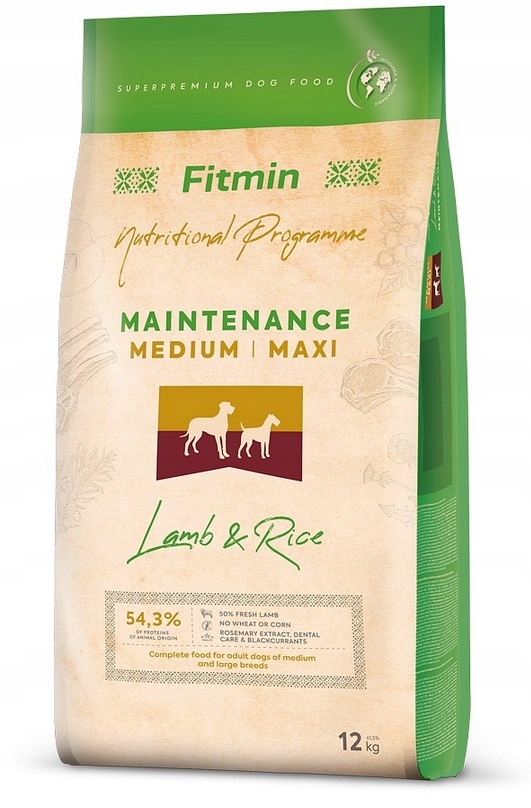 Levně Fitmin Medium Maxi Lamb &amp; Rice krmivo pro psy 12 kg