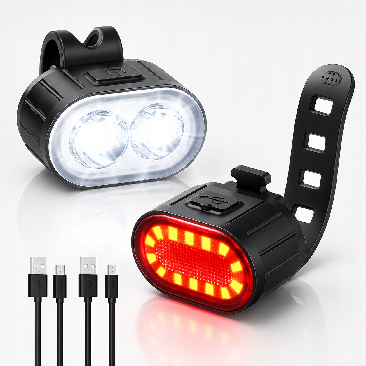 Led Světla Na Kolo, 4 6 Režimů Světla Na Kolo Vpředu I Vzadu