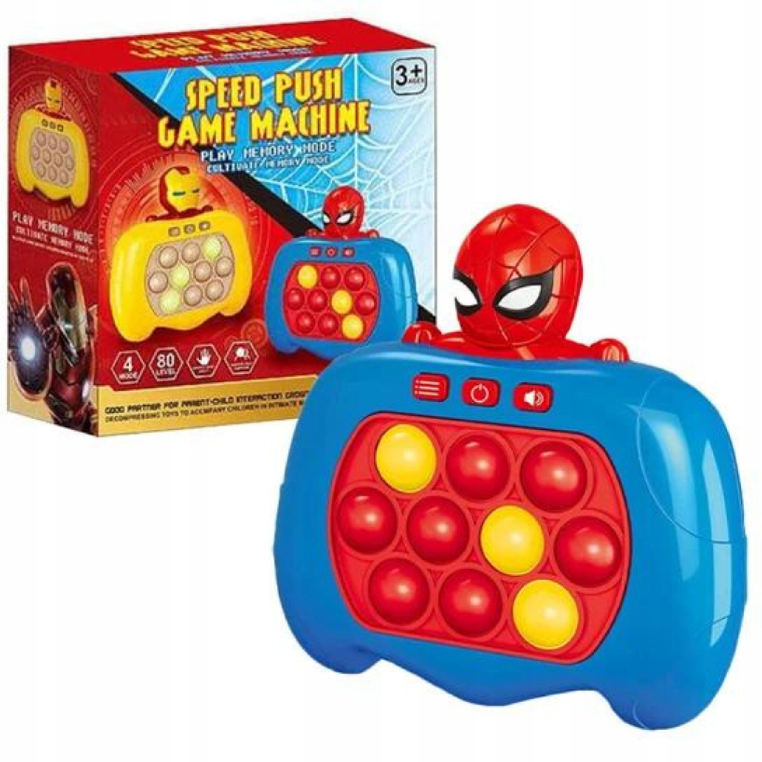 Gra Pop IT Spiderman Pppit ELEKTRONICZNA ZRĘCZNOŚCIOWA KONSOLA PUSH HIT