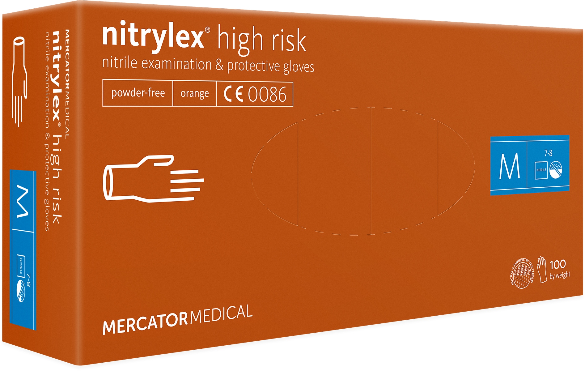 

Rękawice jednorazowe nitrylowe Nitrylex Highrisk M