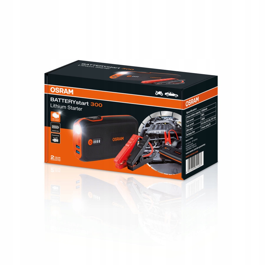 OSRAM BATTERYstart 300 Rozrusznik Akumulatorowy 1500A 12V Powerbank — miniatura 12