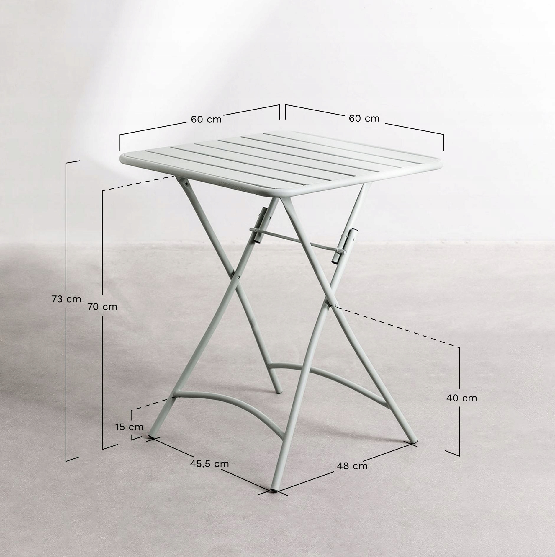 Stół + 2 Krzesła zestaw balkonowy, tarasowy, ogrodowy Kolor szary