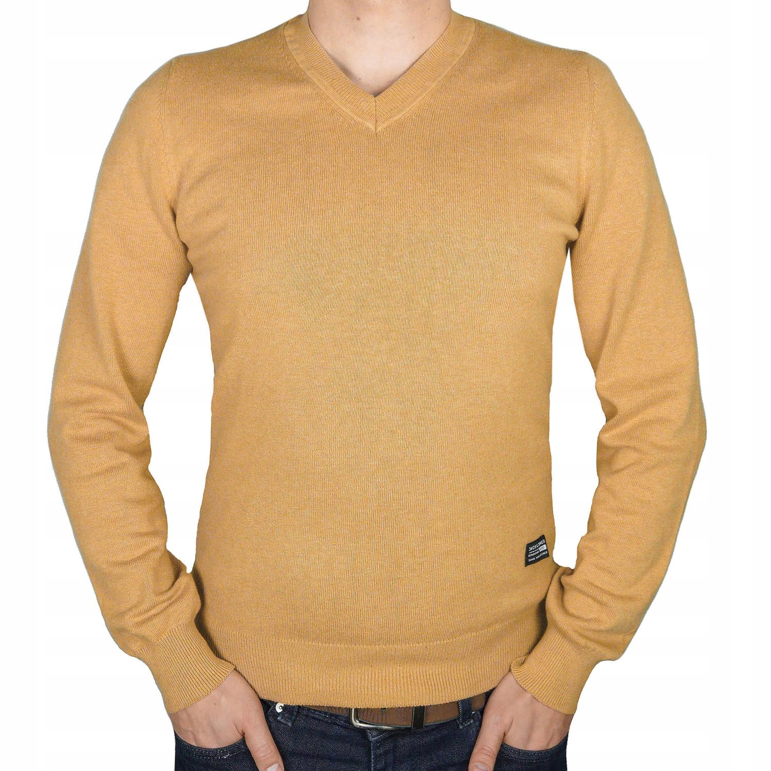 

Jack&Jones Męski Karmelowy Gładki Sweter XL