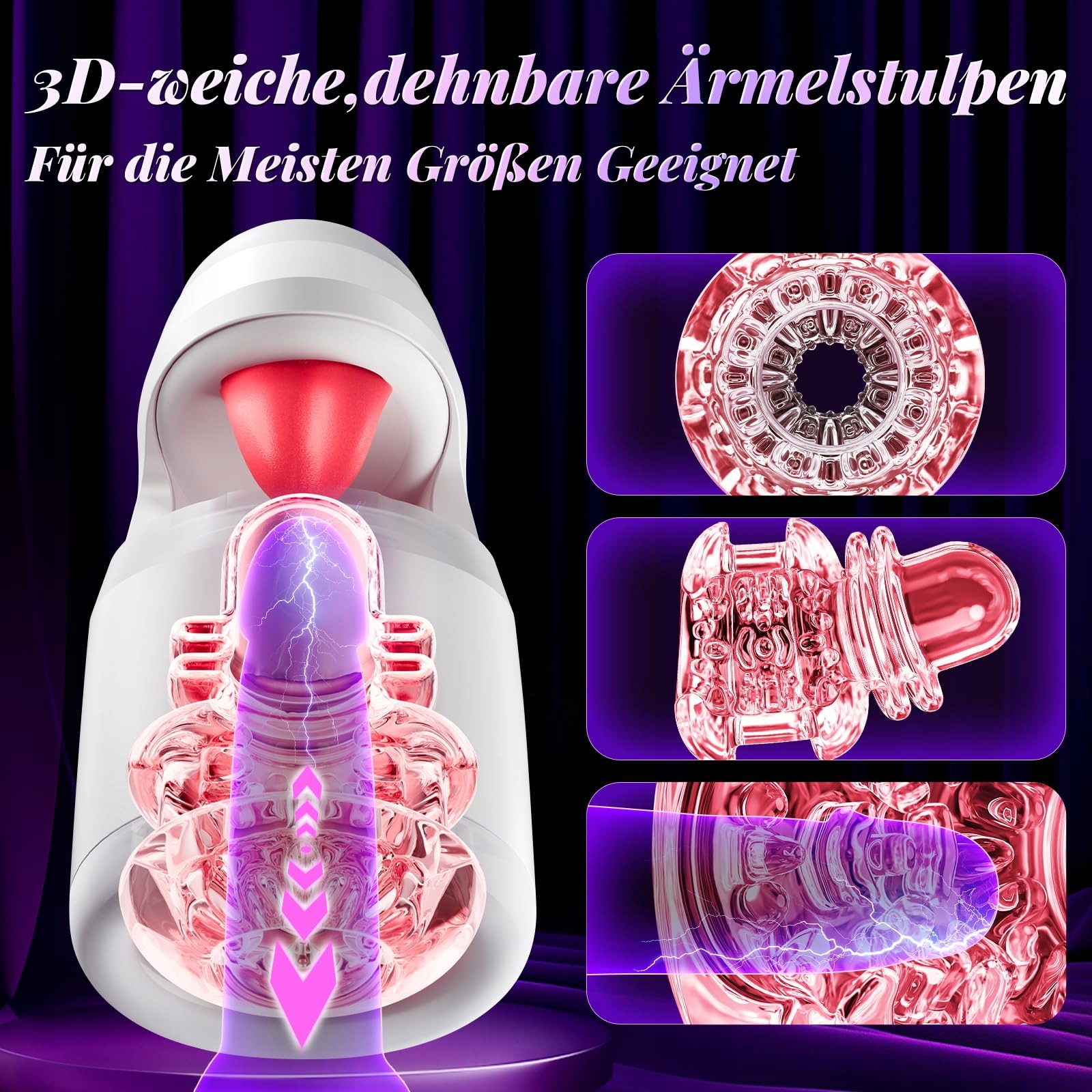 ELEKTRISCHER Masturbator: Język i 10 Trybów Dla Mężczyzn — miniatura 5