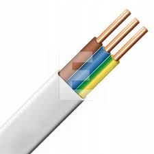Przewód drut płaski YDYp 3x2,5mm2 750V 1m