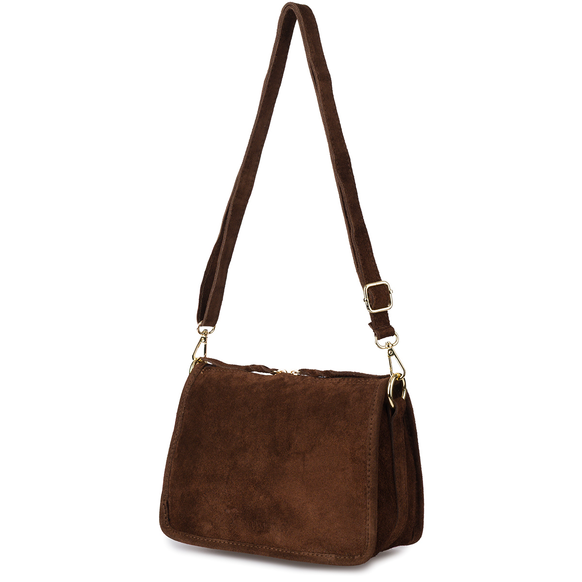 Torebka damska listonoszka skórzana damska kuferek skóra zamszowa naturalna