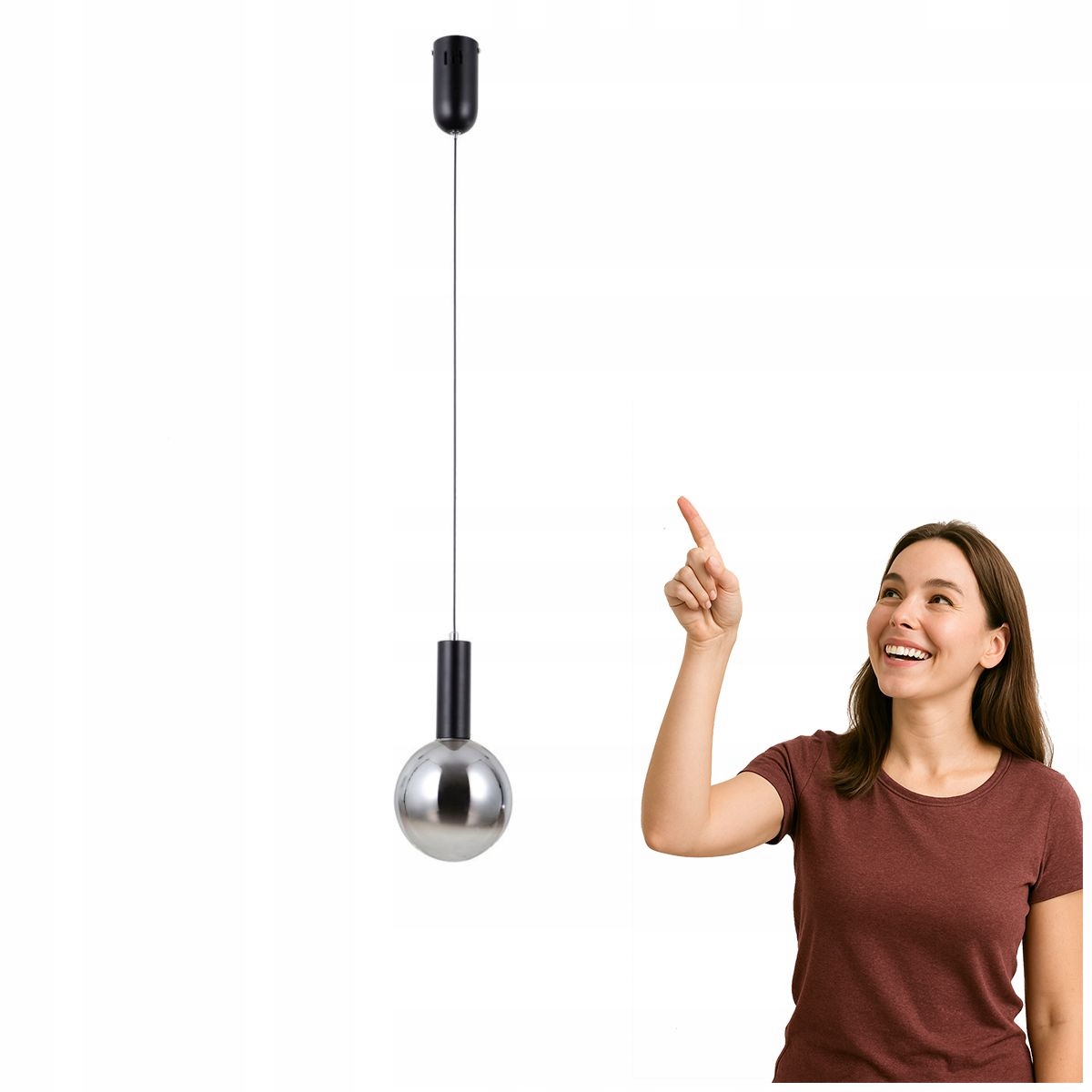 Strela Led závěsná lampa 5W černá matná do obývacího pokoje Italux