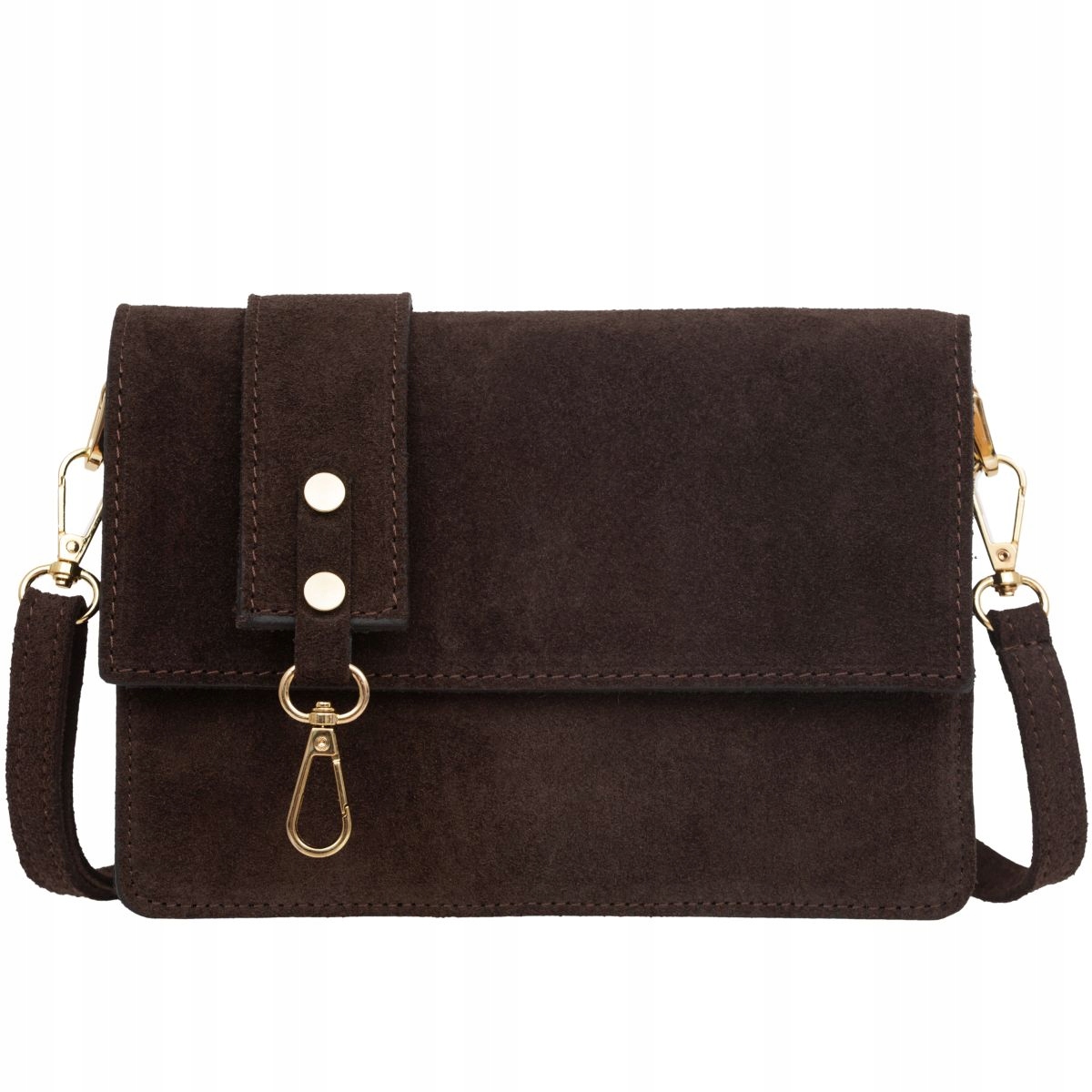 Mała Torebka Zamszowa Vezze Frena Choco