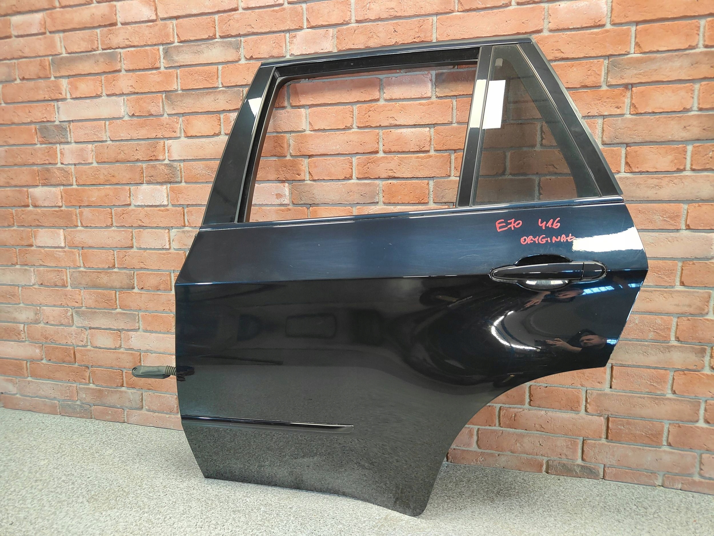 DRZWI LEWY TYŁ LEWE TYLNE BMW X5 E70 416 CARBONSCHWARZ