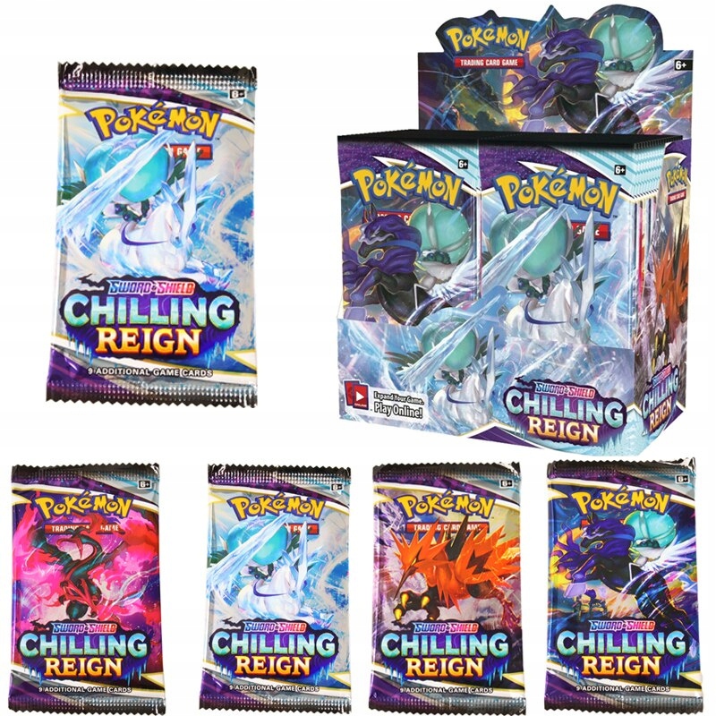 

Karty Pokemon Duży Box Zestaw 288 szt 36 Saszetek