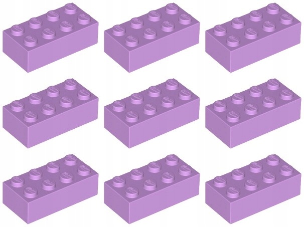 

Lego 3001 Klocek 2x4 lawendowy śr. (20g) 9 szt.