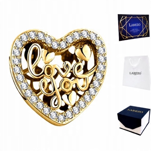 

Charms złoty Love srebro 925 do Pandora zawieszka