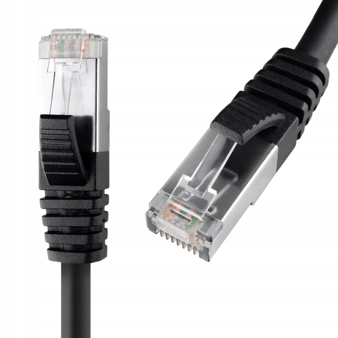 Kabel RJ45 CAT8 S/ftp AWG26 Cu Lszh czarny 1.5m