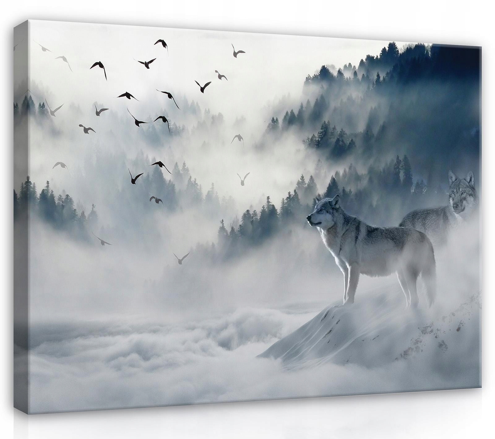 Obraz Na Plátně Canvas 100x75 Vlk Les Hory Ptáci