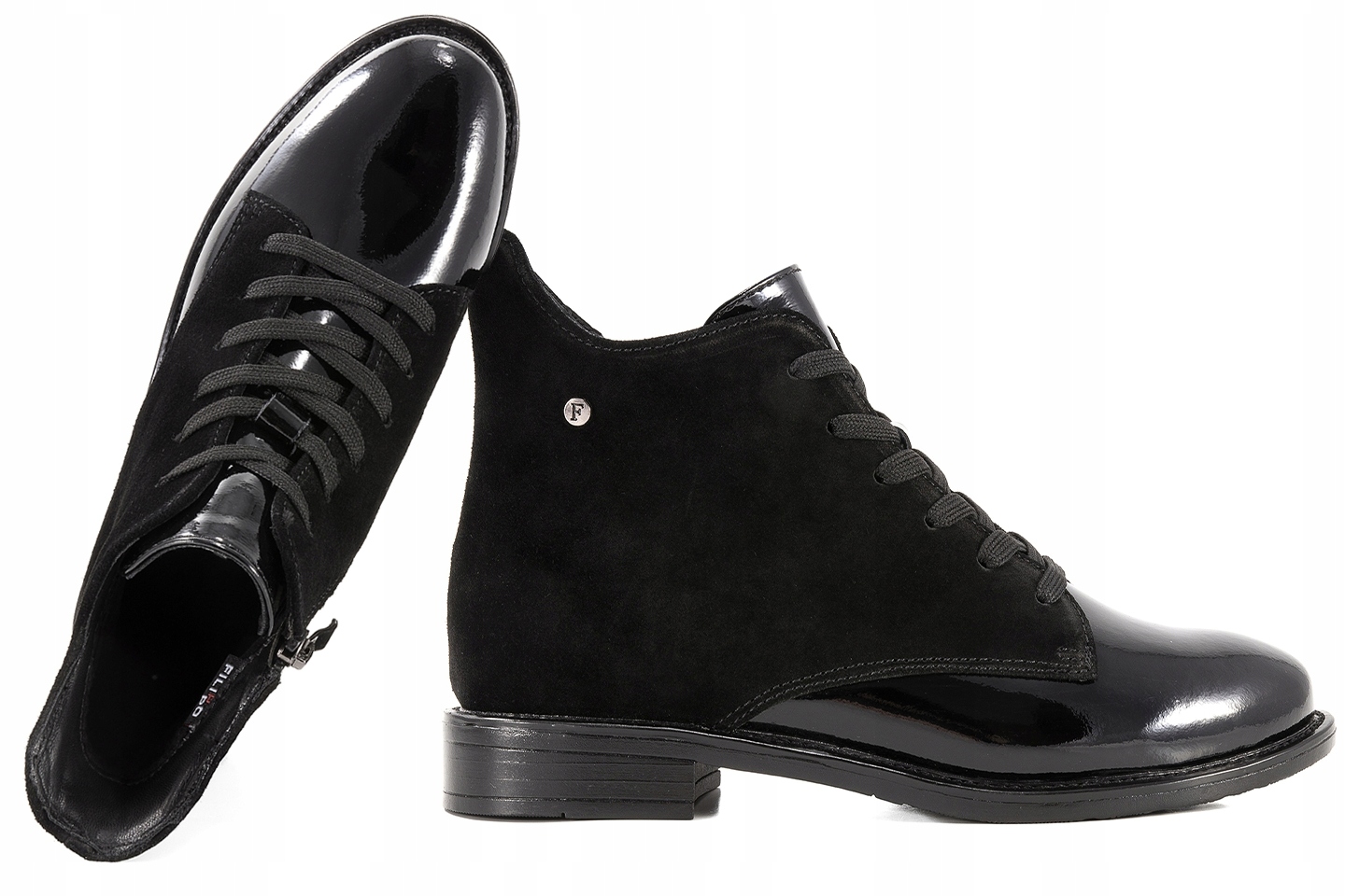 Filippo DBT6335/24 Dámské Kotníkové Boty Zimní Boty Kozačky Lakované Kůže 37 C