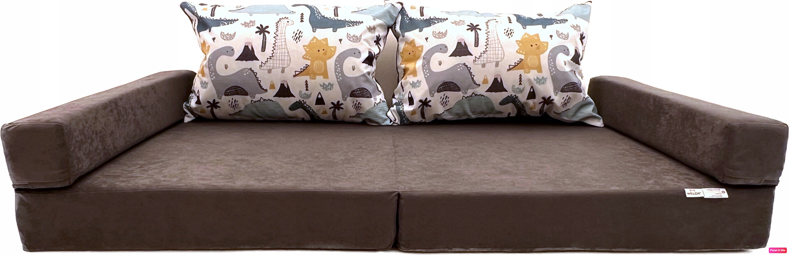 Sofa Welurowa z Poduszkami - Kanapa, Fotel dla Dziecka - Materac WELOX