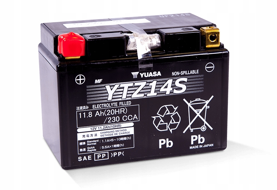 Akumulator bezobsługowy Agm Yuasa YTZ14S 11.8Ah 230A