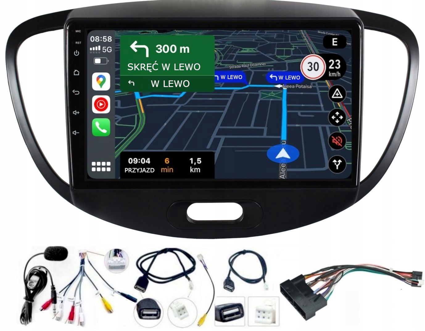 Autorádio Hyundai I10 2007 -2013 Carplay Android-auto Bluetooth