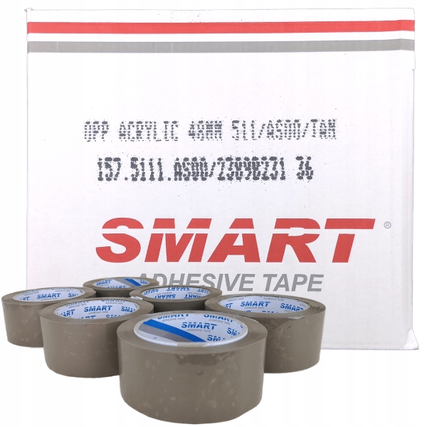 

48/100y taśma klejąca Smart pakowa Brązowa 36 szt