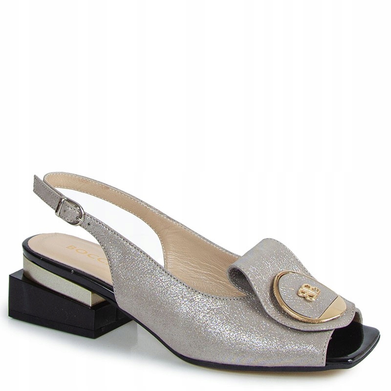 Boccato 335.606 Béžové Kožené Sandály S Ozdobou 36