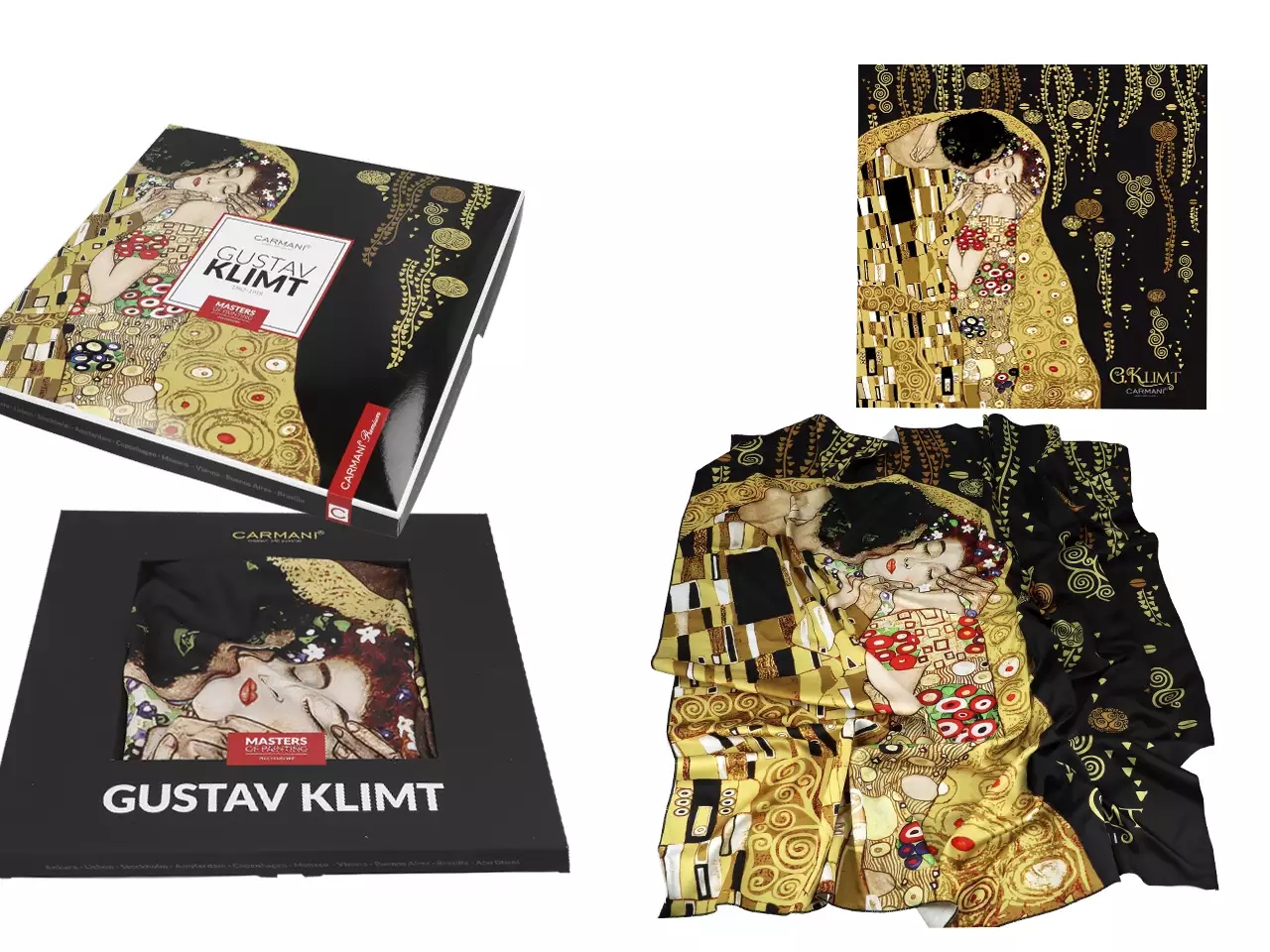 

Chusta Gustav Klimt, Pocałunek 90x90cm