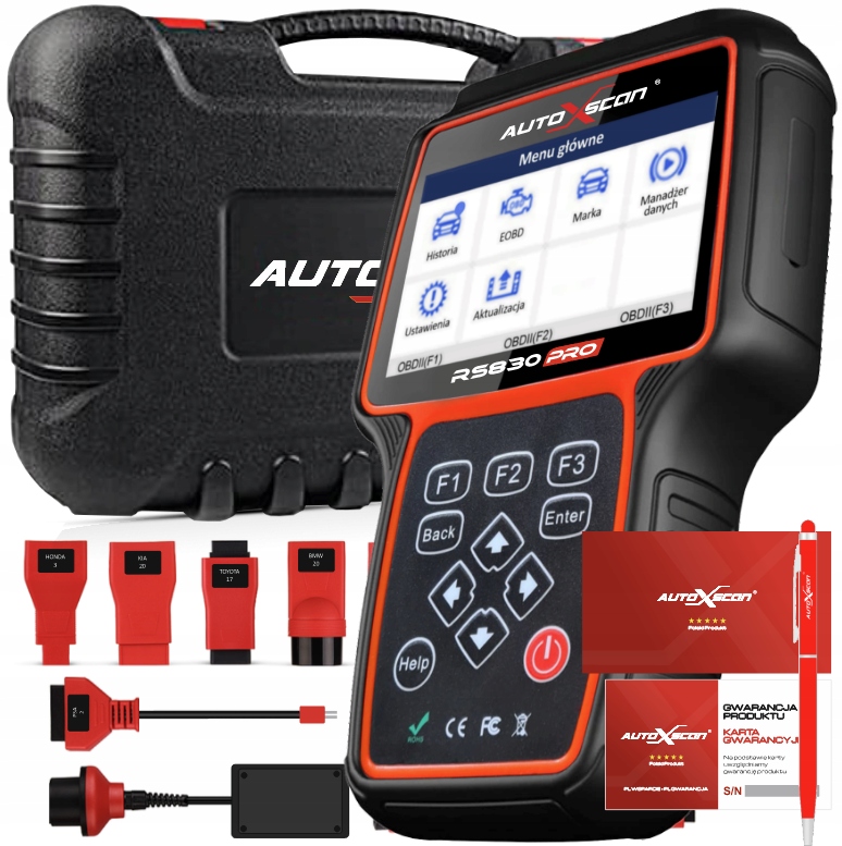 Diagnostický Nástroj RS830 Poľský Adaptéry OBD1
