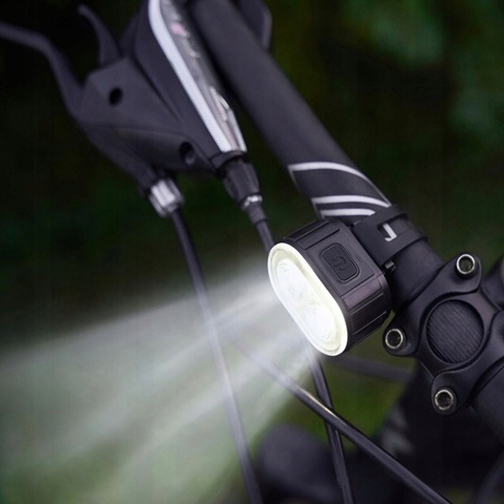 2x LAMPKA ROWEROWA MOCNA LED ŚWIATŁO PRZÓD + TYŁ USB WODOODPORNA ZESTAW Czas pracy 20 h