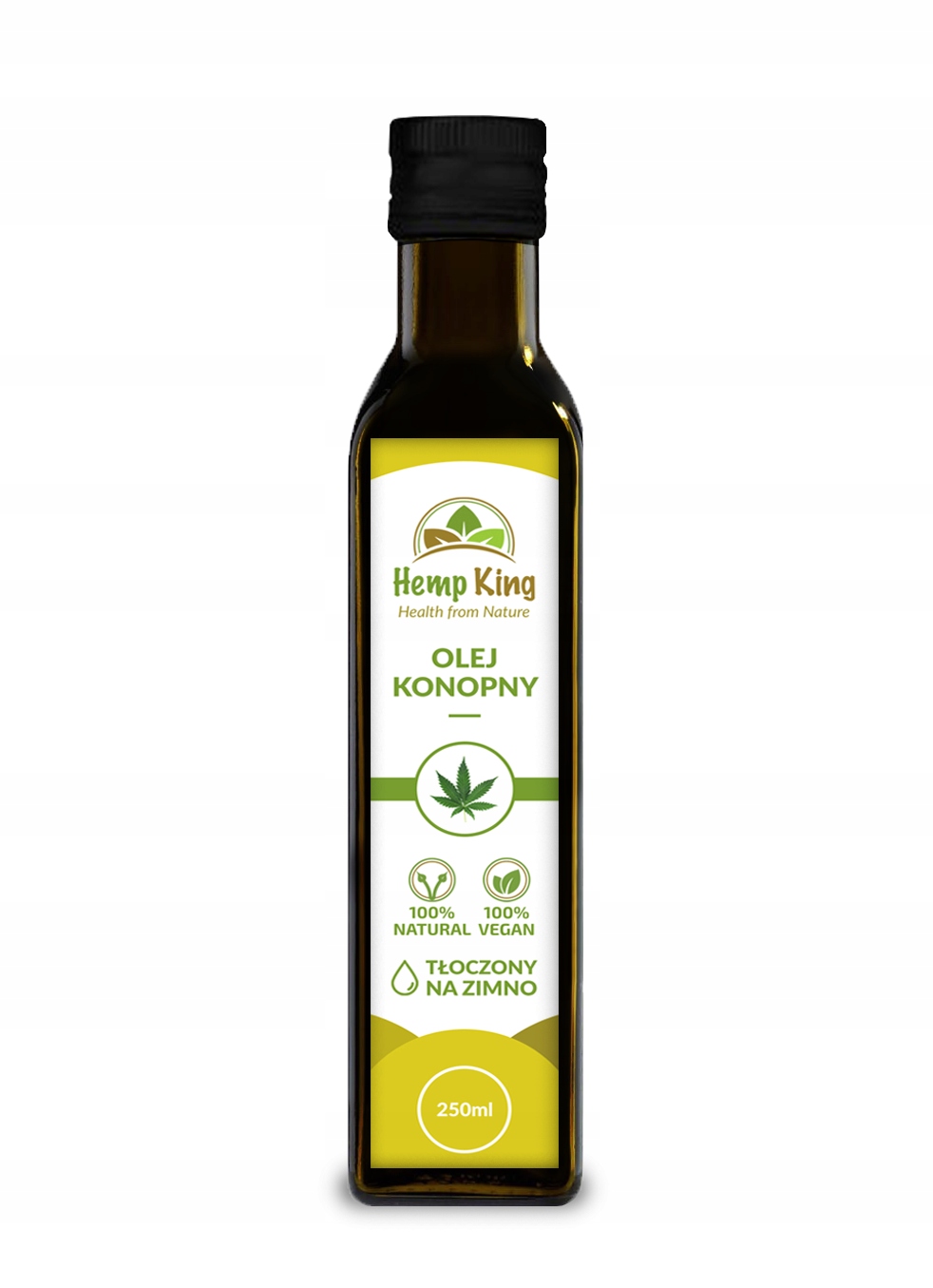 

Naturalny olej konopny Raw 250 ml Hemp King