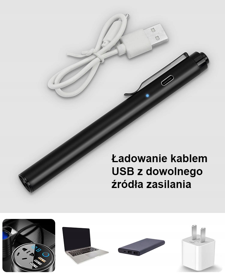 Latarka Diagnostyczna - Laryngologiczna LED USB-C Producent AlfaZOO
