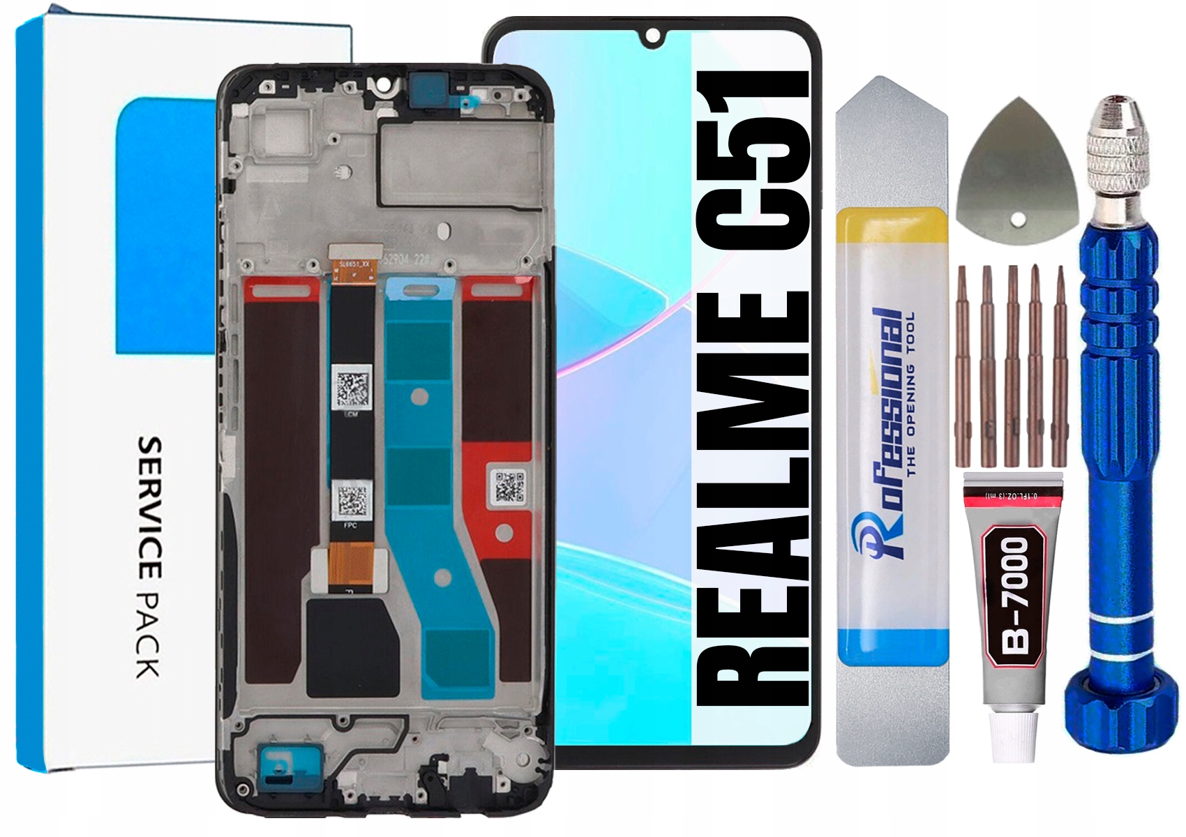 Displej Pro Realme C51 Originální LCD Obrazovka Rámeček