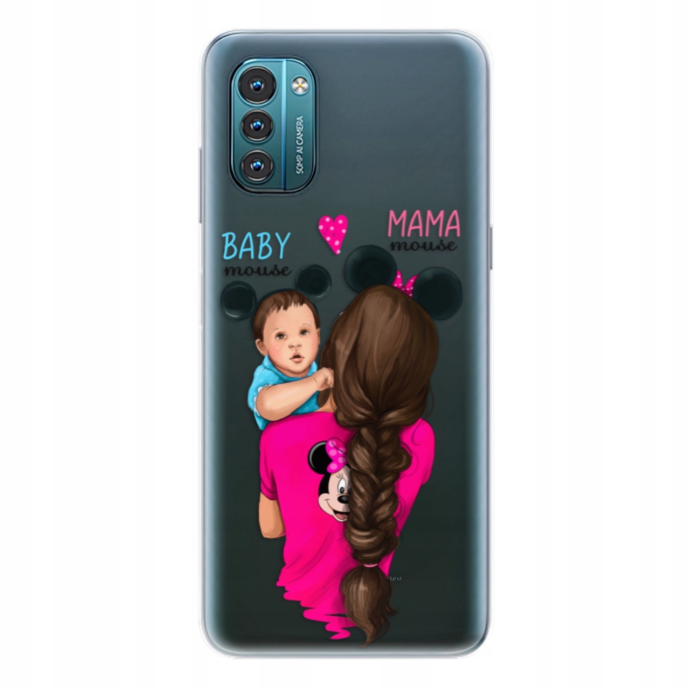 Silikonowe etui iSaprio Mama Mouse Brunette and Boy Nokia G11 G21