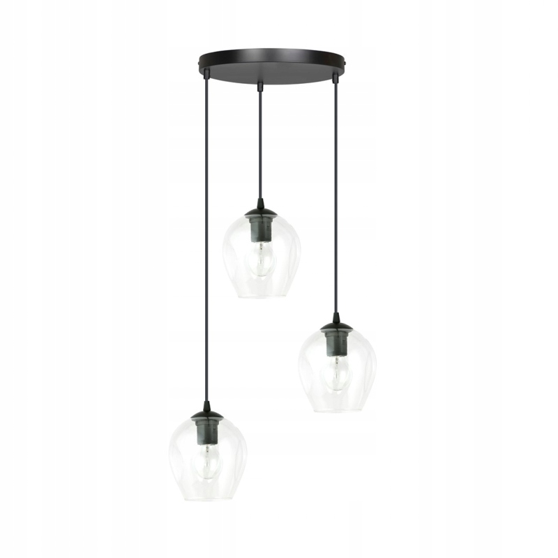Závěsná lampa s jednoduchým designem do obývacího pokoje Istar 3 Bl bulva