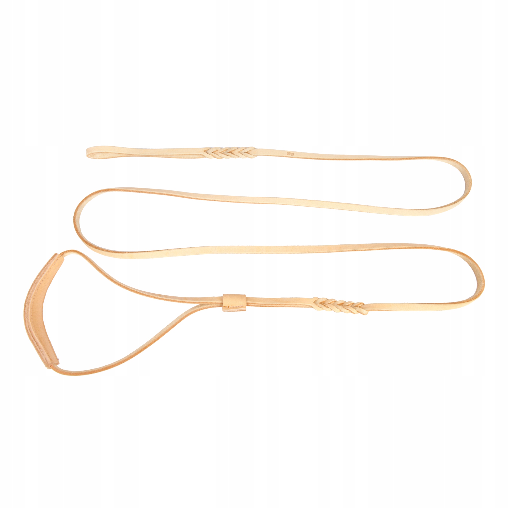 Dingo Vodítko Ringová Kůže Soft 1,0 X 250 CM Natural