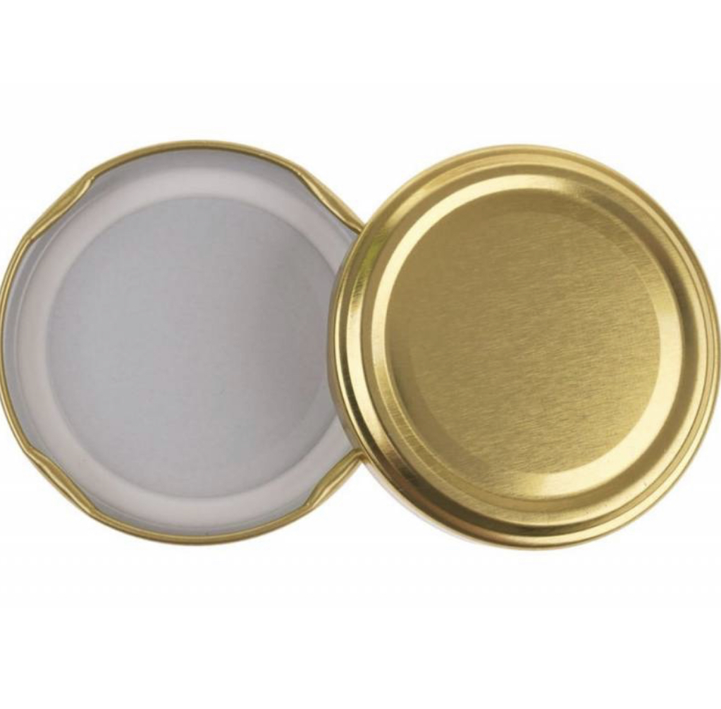 

Zakrętki Nakrętki Wieczka Słoik Złota 66mm 100szt