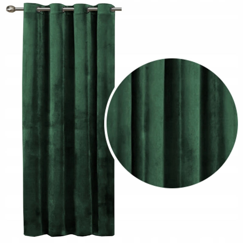 Velurové Záclony Imperial Velur 140 x 250 cm, zelená láhev