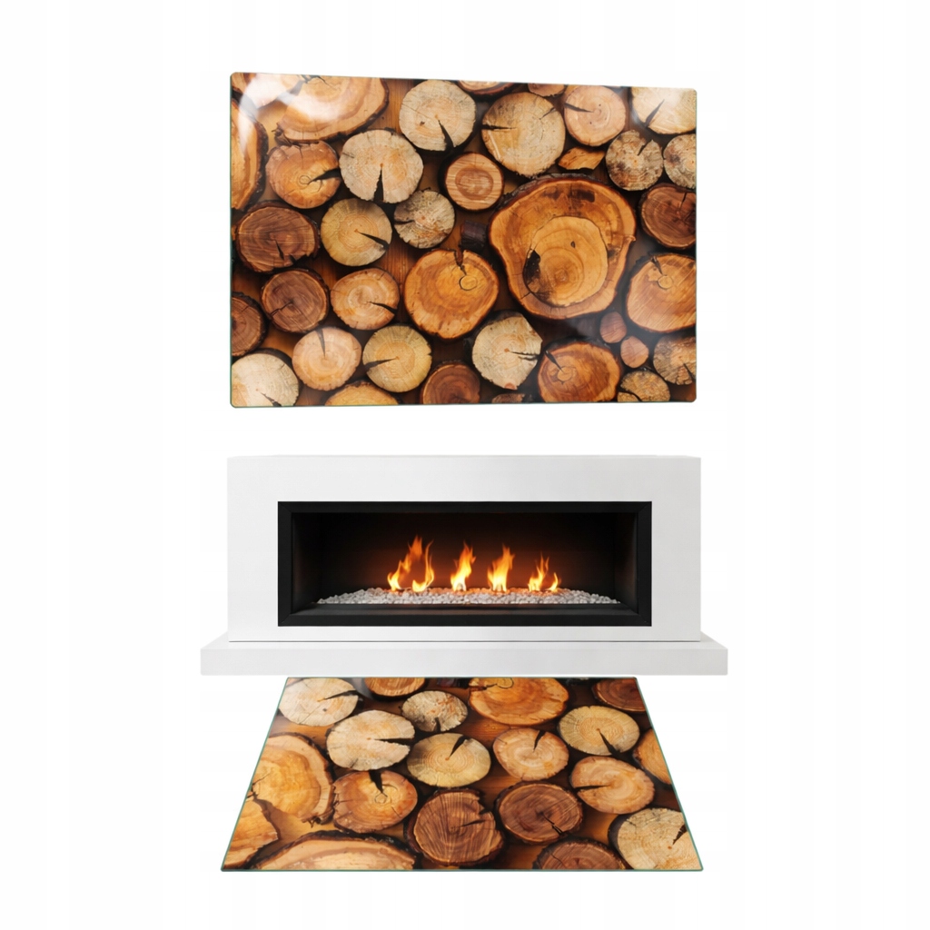 Tvrzené Sklo Pod Krb Sklo Podstavec Rozměr 50x52cm Grafika Dřevo