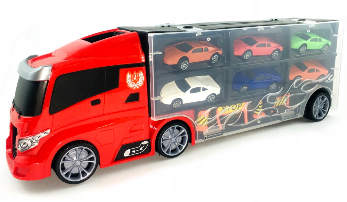 CIĘŻARÓWKA TIR NA RESORAKI WYRZUTNIA WALIZKA 1:64 Model TIR WYRZUTNIA + RESORAKI