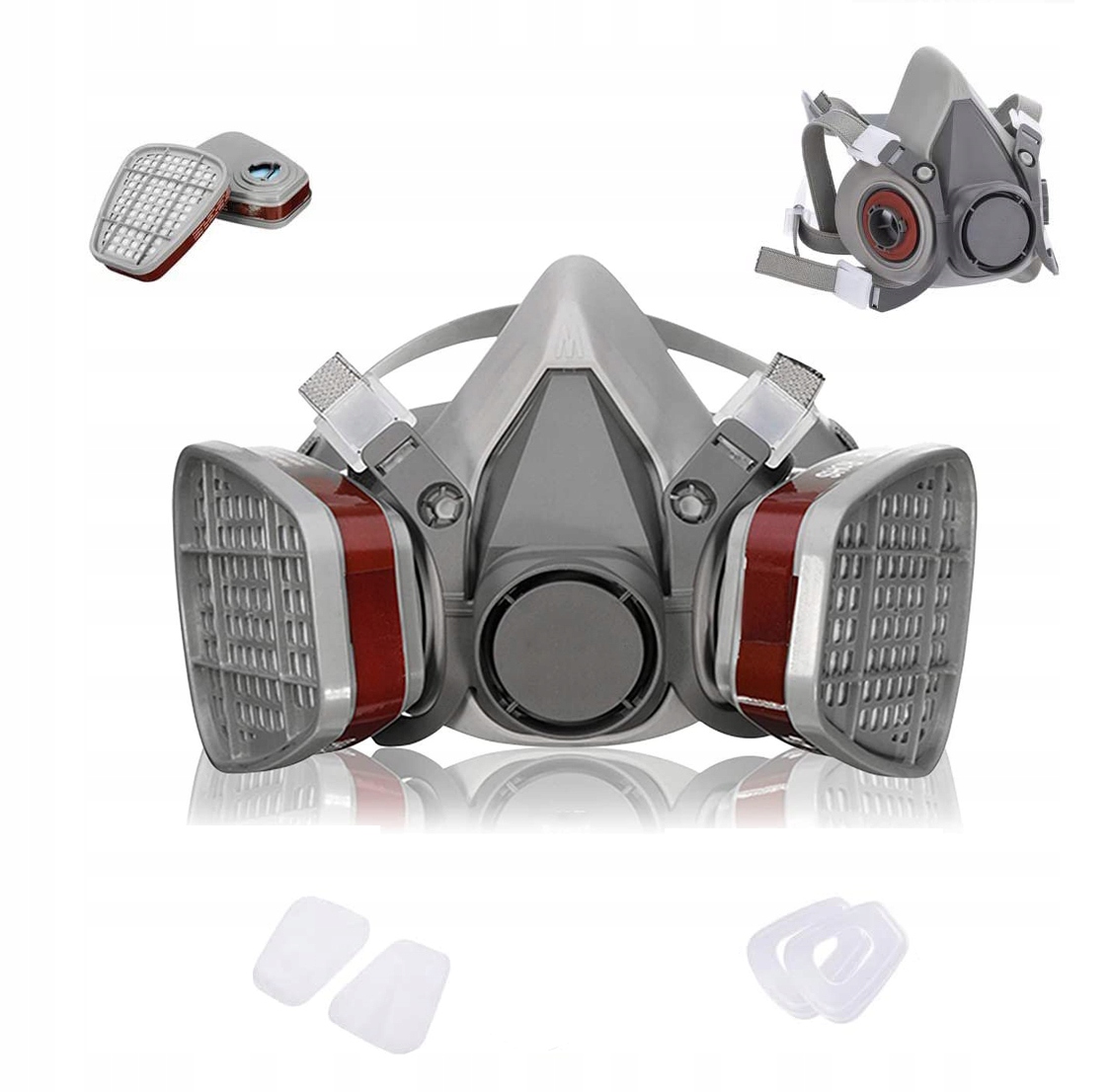 Maska Lakiernicza Półmaska+2xWkład Filtra+2xFiltr Rozmiar uniwersalny