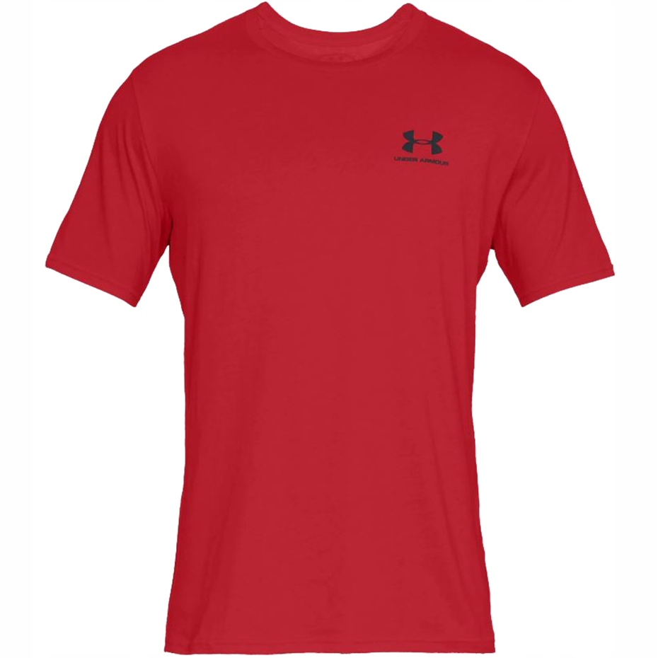 Pánské tričko Under Armour Sportstyle Left Chest Ss červené 1326799 600 L