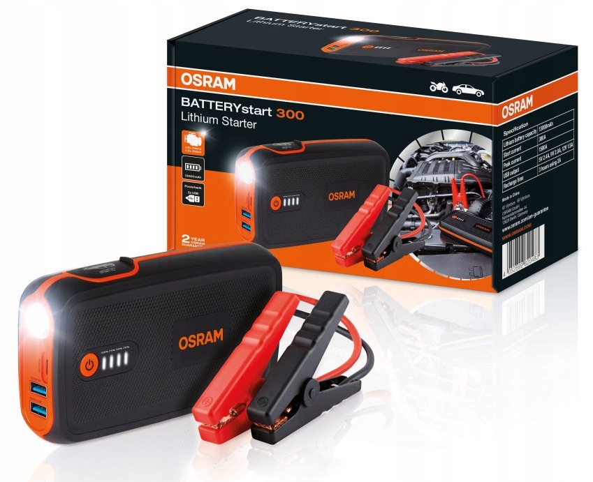 OSRAM POWER BANK JUMP ЛИТИЕВАЯ ПУСКОВАЯ УСТАНОВКА 300A