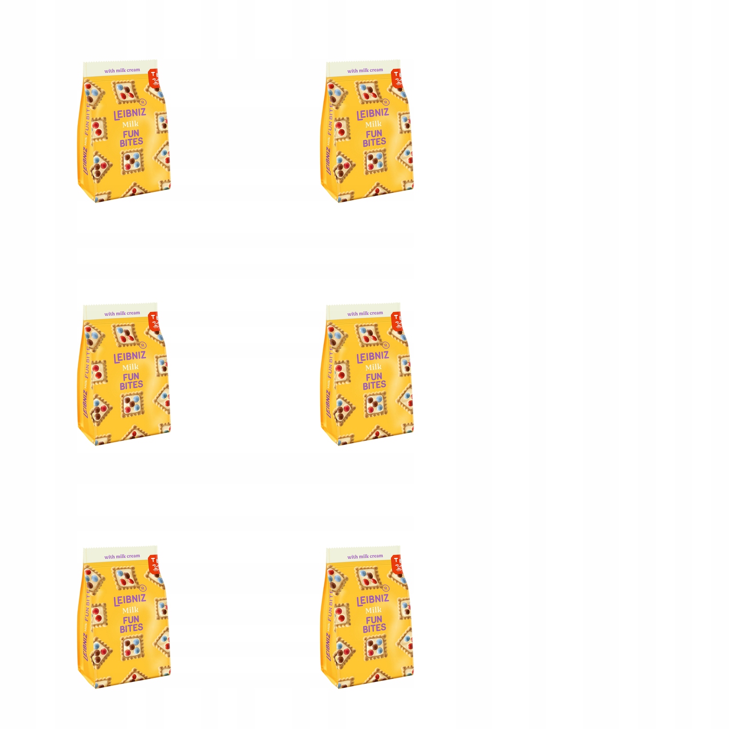 Levně 6x 100g Leibniz sušenky fun bites milk Půl Kartonu
