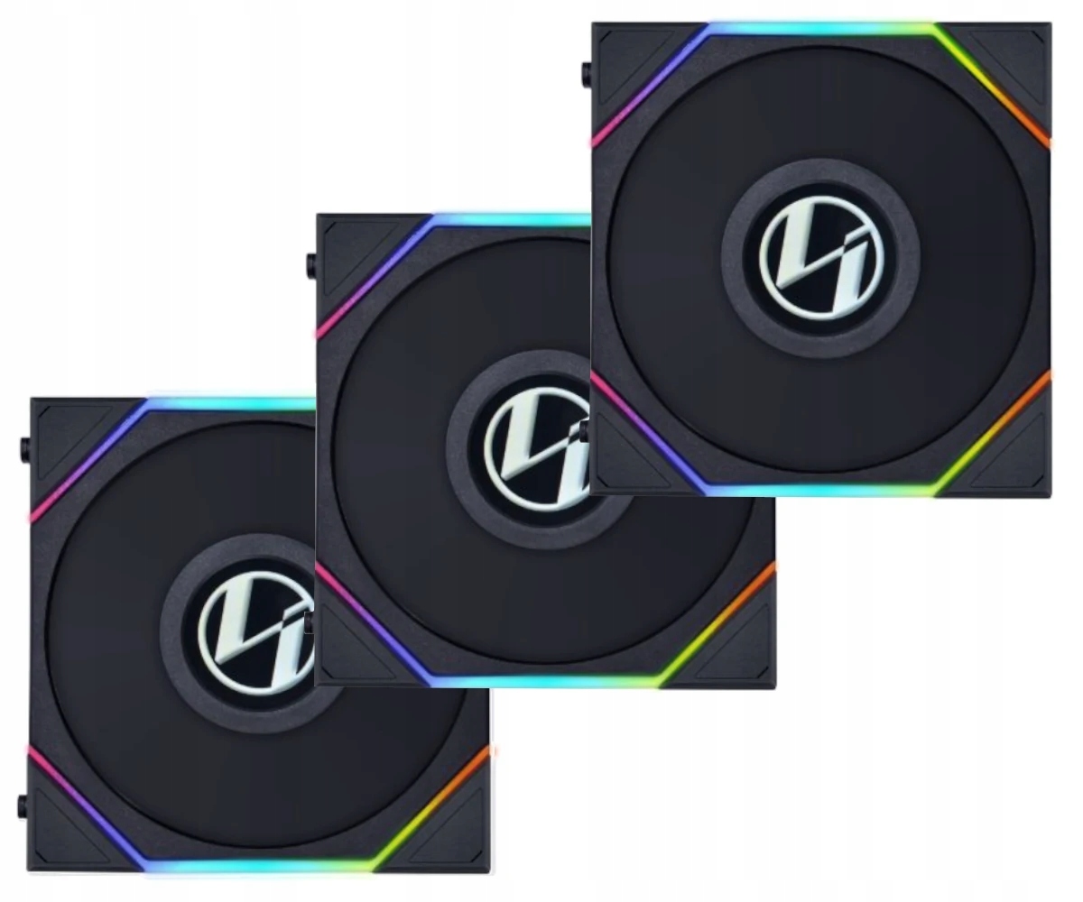 Zestaw wentylatorów Lian Li Uni Fan Tl LCD Black 3x120mm Argb Kontroler