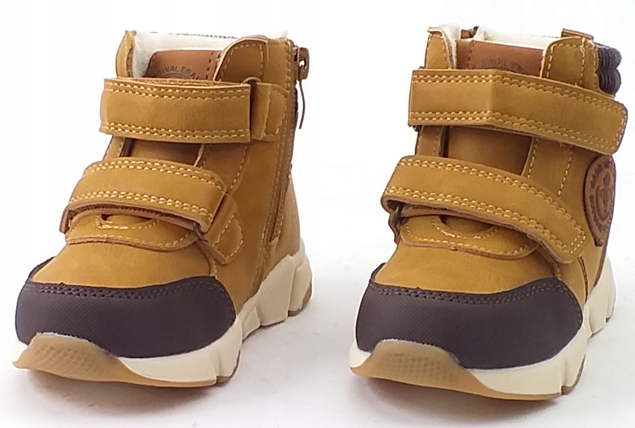 AMERICAN CLUB BUTY ZIMOWE OCIEPLANE XD72/22 TRZEWIKI CIEPŁE NA RZEPY BEŻ 26 Rozmiar 26