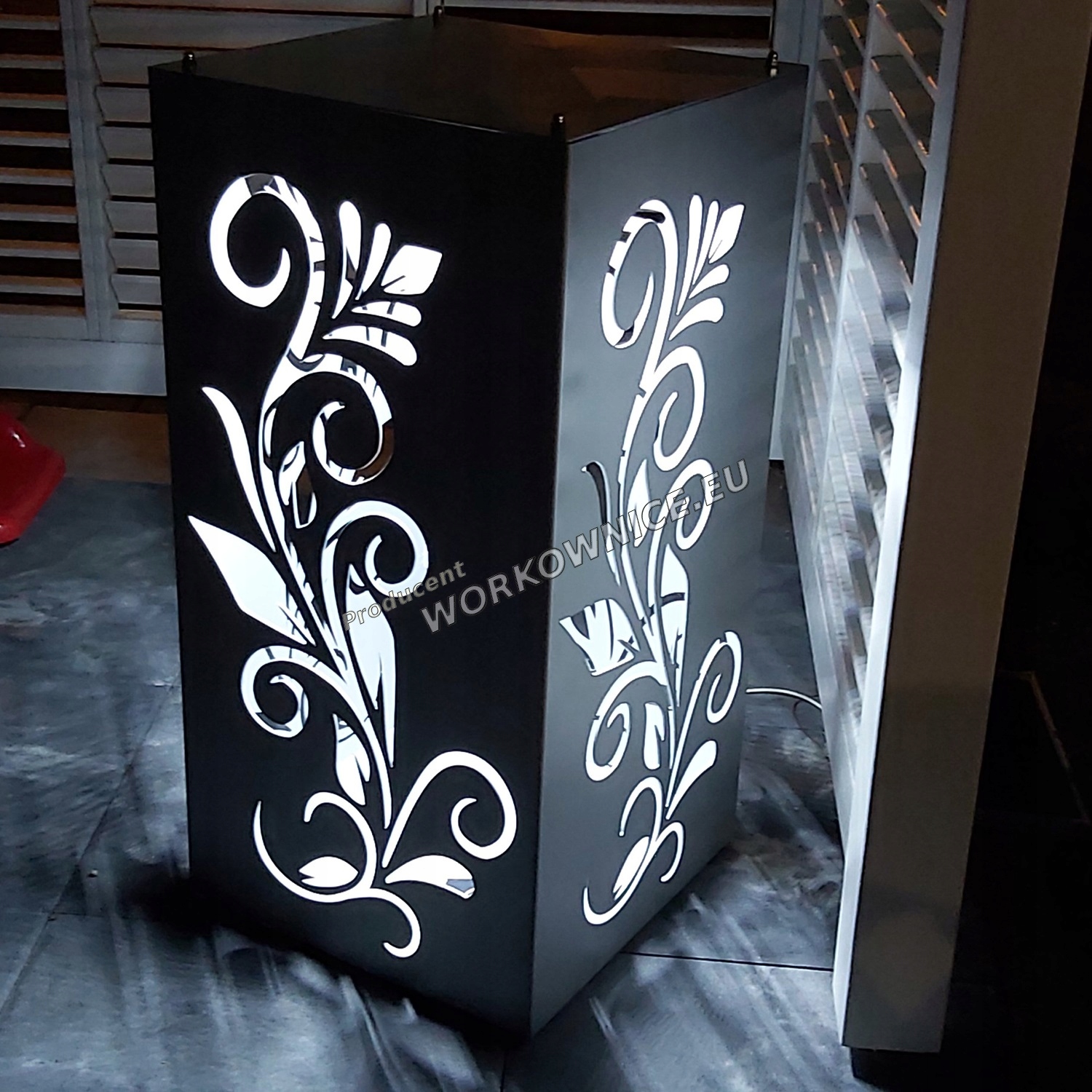 LATARNIA DEKORACYJNA GLAMOUR DUŻA METALOWA 105cm