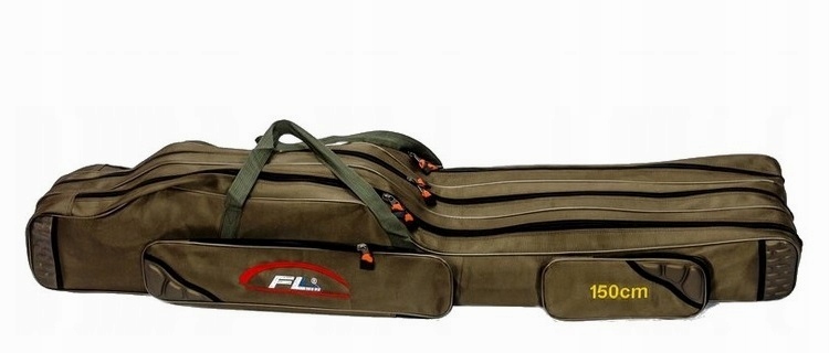 POKROWIEC USZTYWNIANY3KOMORY TORBA ETUI WĘDKI150cm