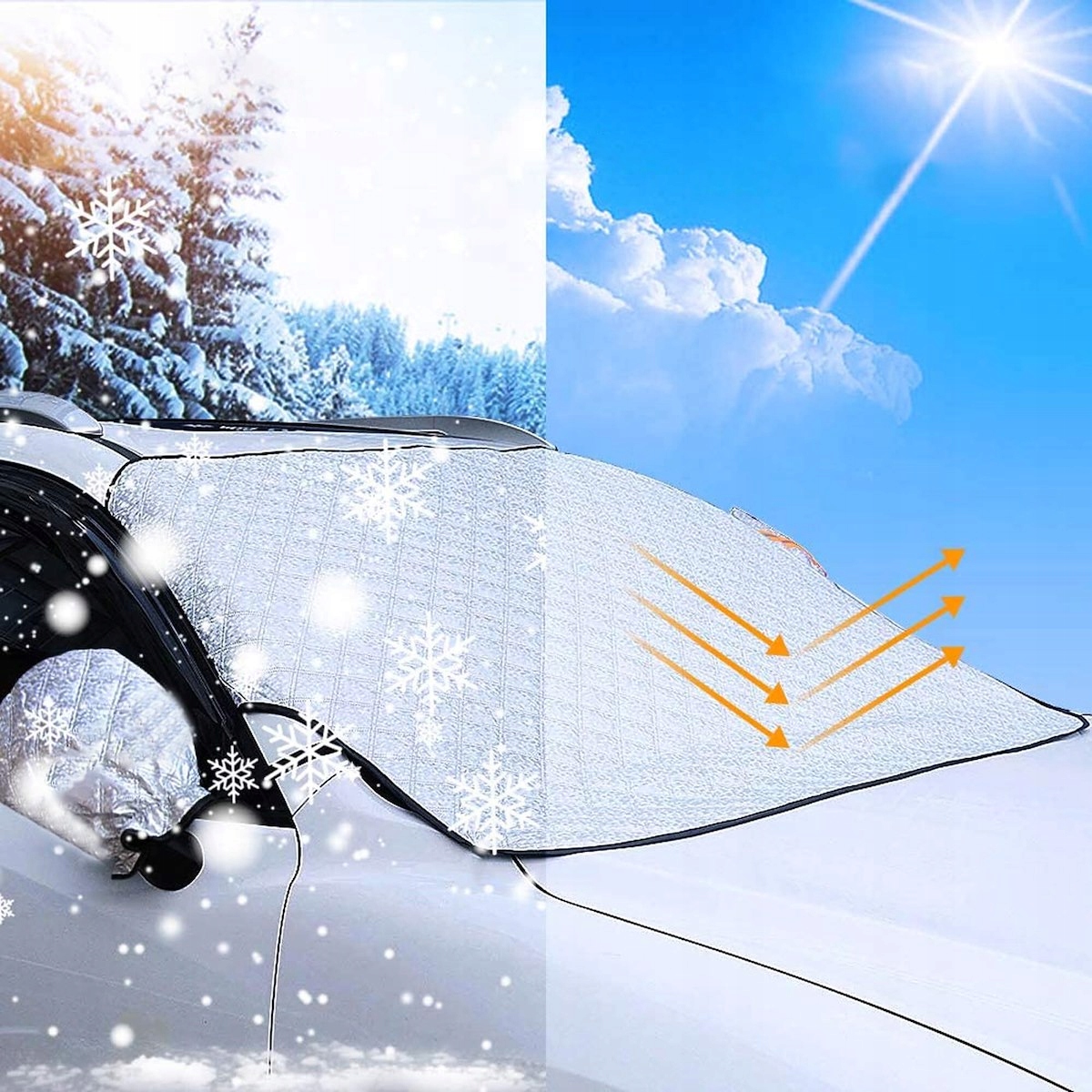 MATA NA SZYBĘ SAMOCHODU MAGNETYCZNA OSŁONA PRZECIWSŁONECZNA ANTYSZRONOWA Stan opakowania oryginalne